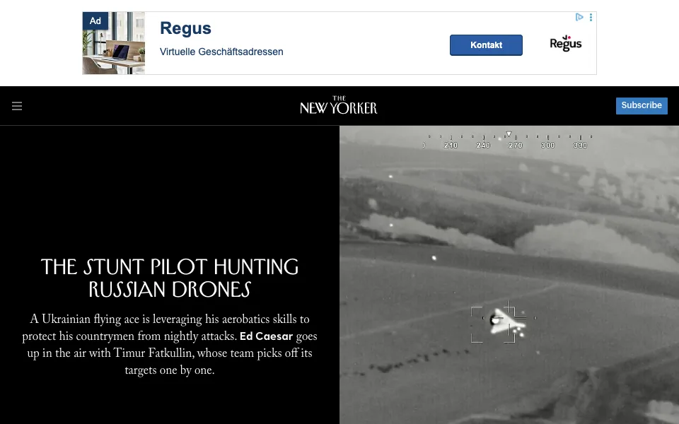 The New Yorker website preview